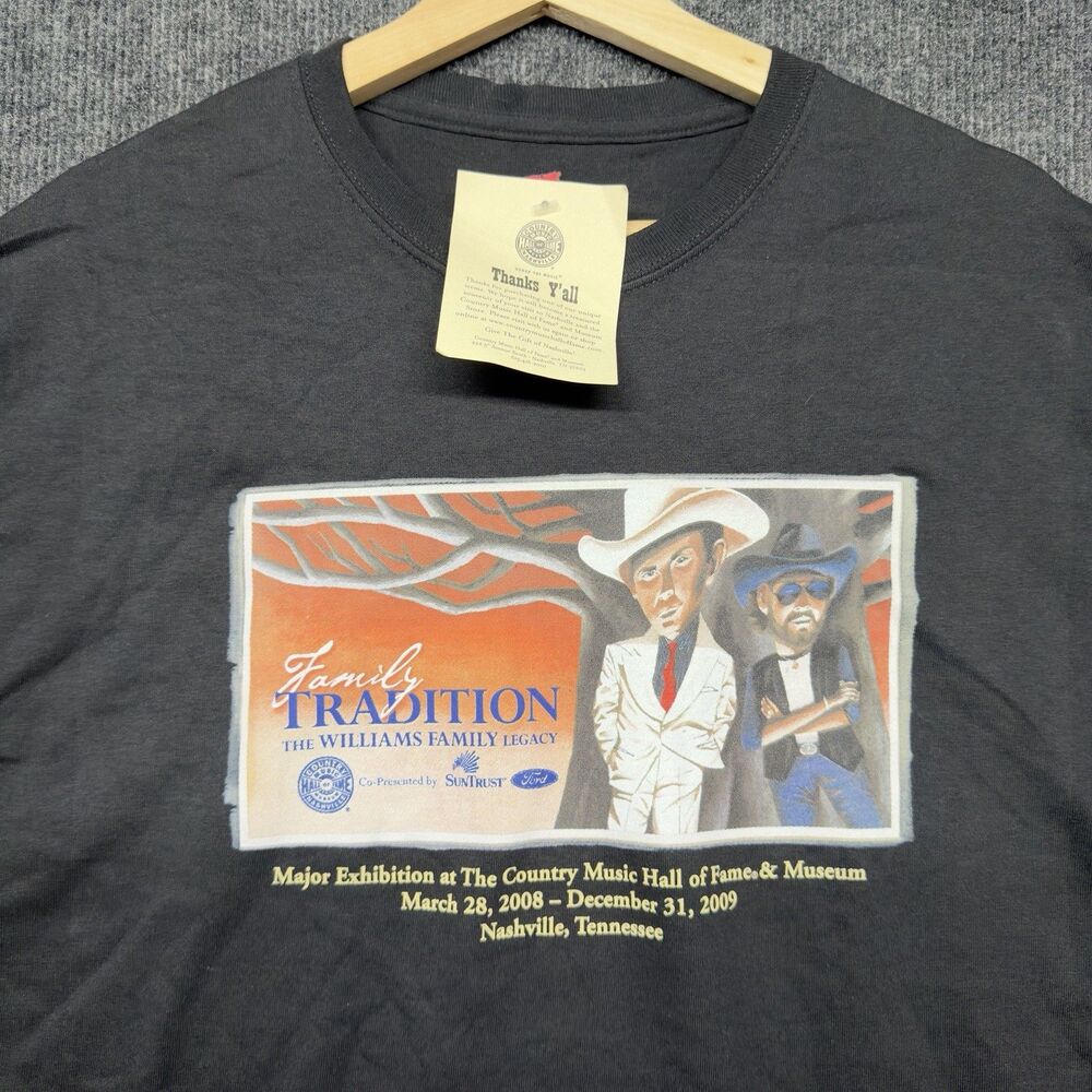 NWT Hank Williams Family Tradition T Shirt Nashville TN Hall Of Fame Museum XL
